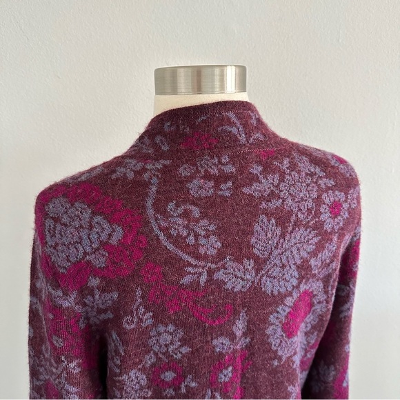 Novica Floral 100% Baby Alpaca Cardigan From Peru “Dream Garden In M… - Picture 11 of 14